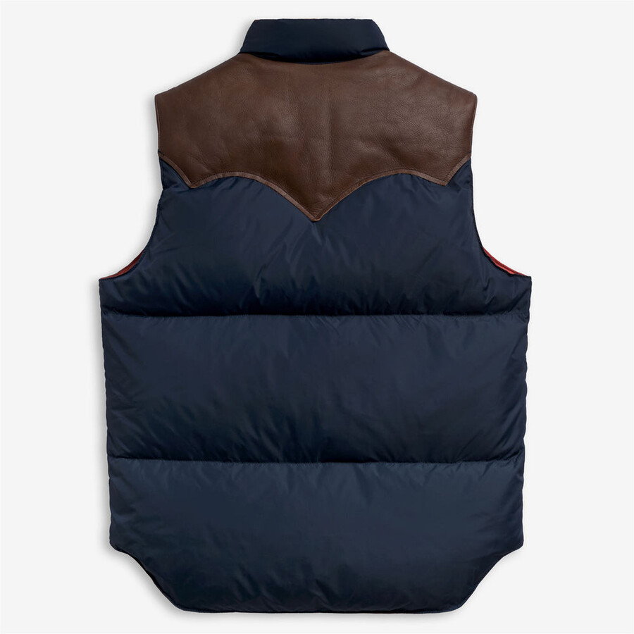 down vest dk marineblau-orange ziegelbau