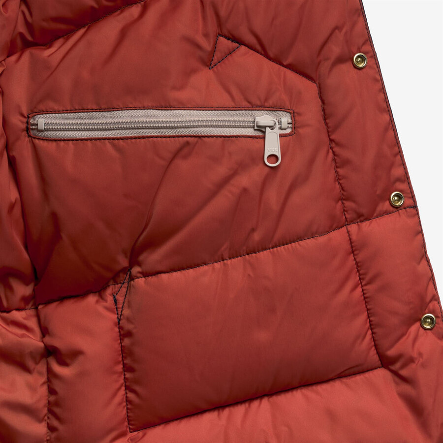 down vest dk marineblau-orange ziegelbau