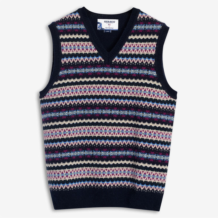 stock navy fancy jacquard