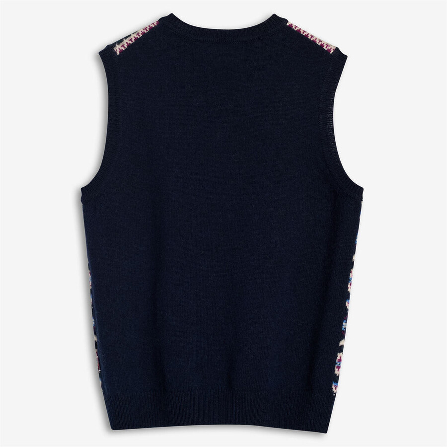 stock navy fancy jacquard
