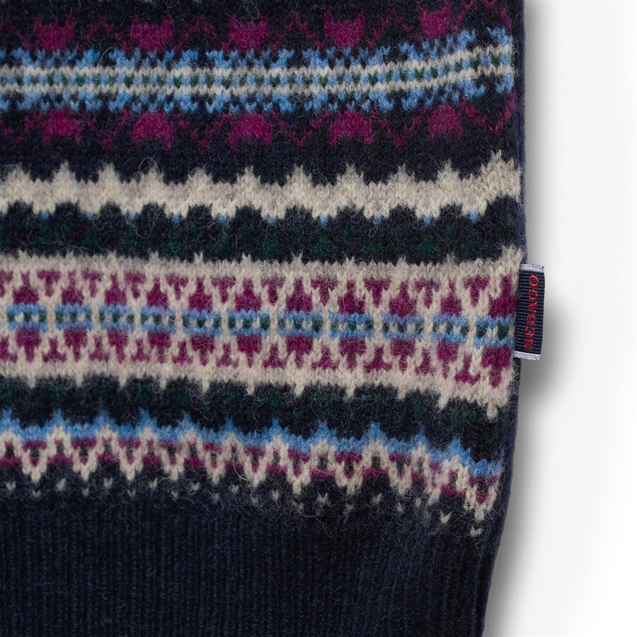 stock navy fancy jacquard
